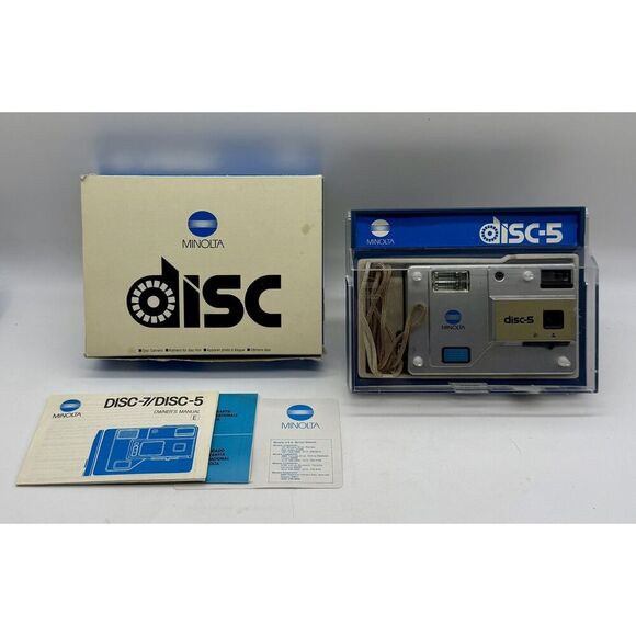 VINTAGE Minolta Disc-5 Camera‎ in Original Box Untested See Notes - Picture 1 of 7